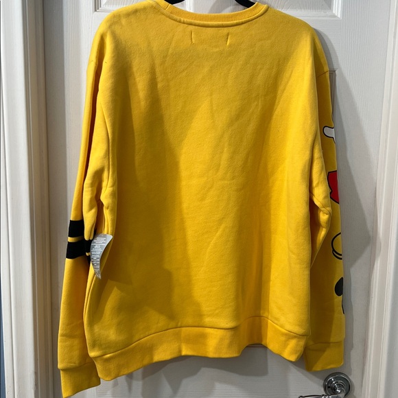 Disney Mickey Mouse Crewneck Sweatshirt – Yellow – NWT Size Large - Picture 5 of 5